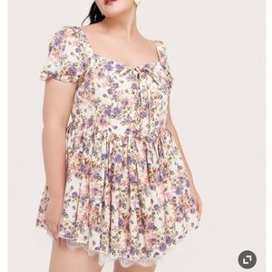 Cider curve floral dress